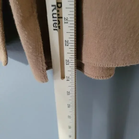 J Jill Sweater Size 1X Cozy Tan Crew Neck Slub Knit Casual Womens Long Sleeve - Picture 6 of 10